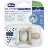 Chicco Succhiotto Gommotto 6-16 Mesi Luxe Boy 2 Pezzi 730333200