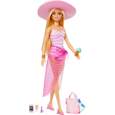Barbie - Bambola Bionda Con Costume Da Bagno - HPL73