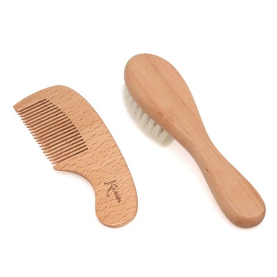 Kiokids Spazzola e Pettine in Legno