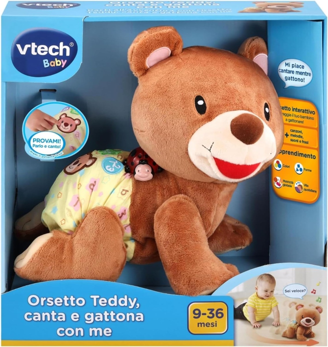 VTech Orsetto Teddy - Canta e Gattona con Me - 181107 