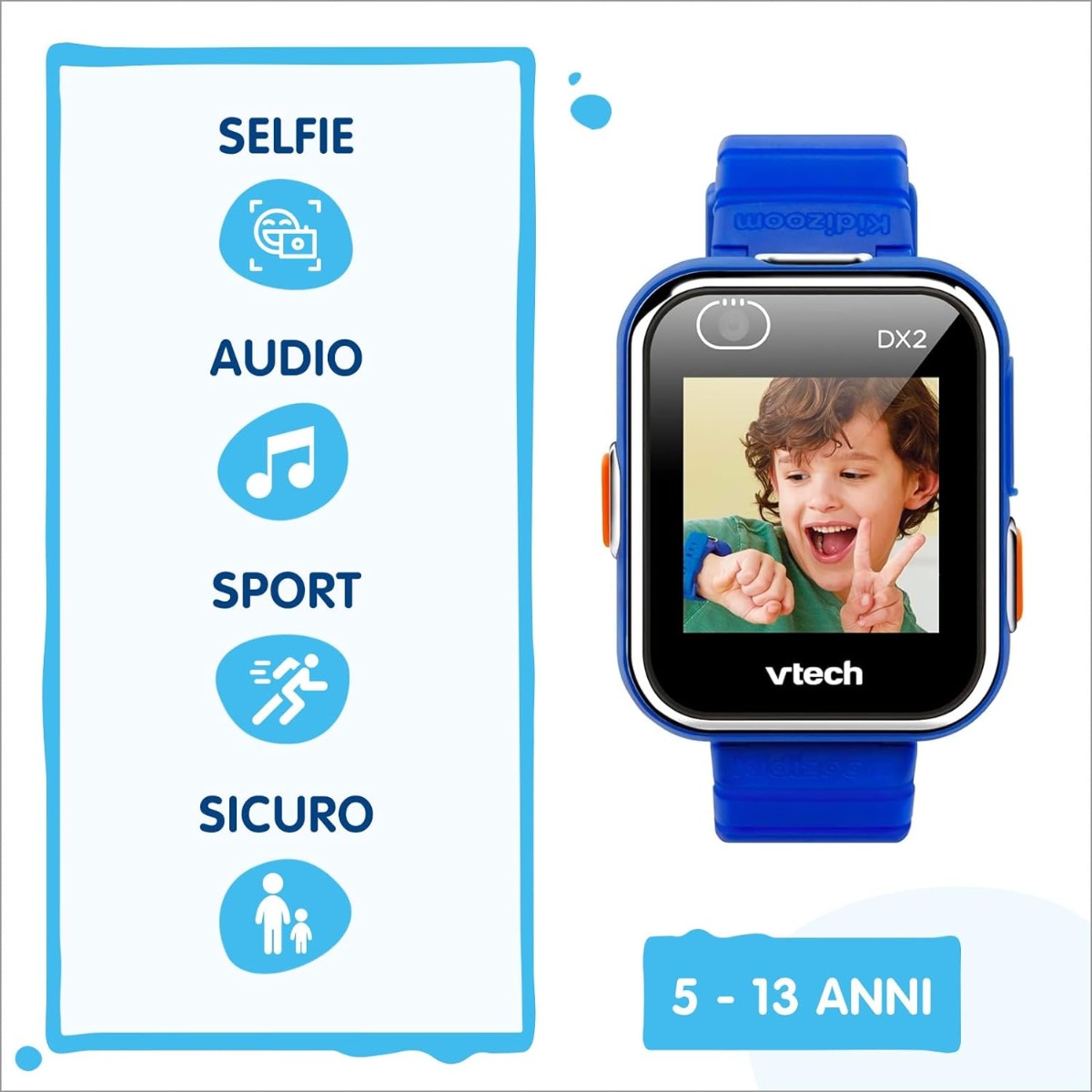 VTech Kidizoom Smartwatch DX2 Blu - 193876