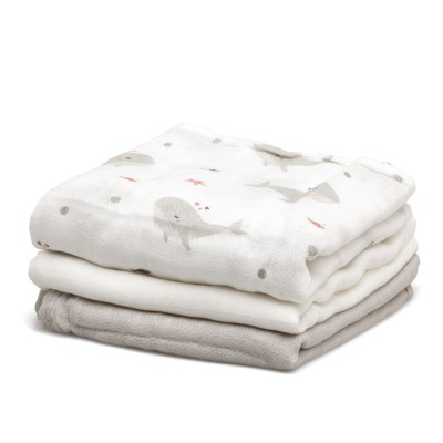 Kiokids Mussolina in Bambù 3pz - Grigio