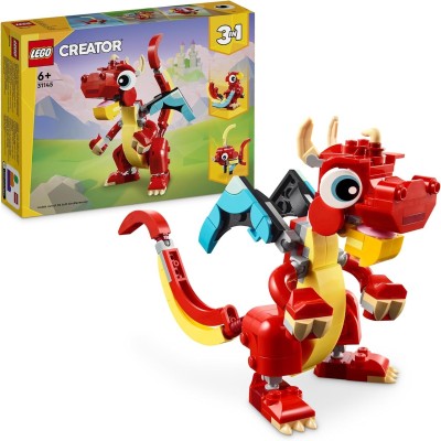 LEGO Creator 3 in 1 Drago Rosso - 31145