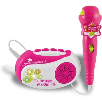 Bontempi Amplificatore con Microfono Pink 424172