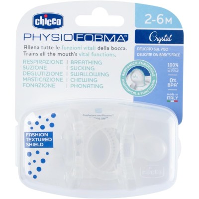 Chicco Succhiotto Gommotto 2-6 Mesi Crystal 2 Pezzi 730883100