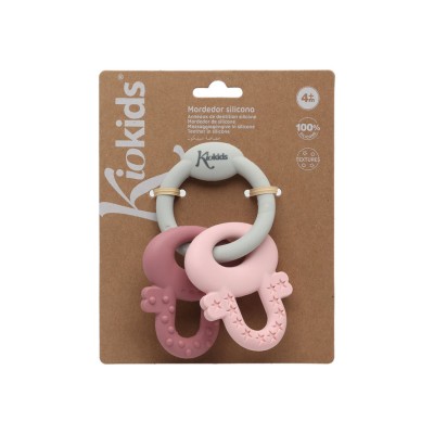 Kiokids Massaggiagengive Silicone Rosa - Chiavi