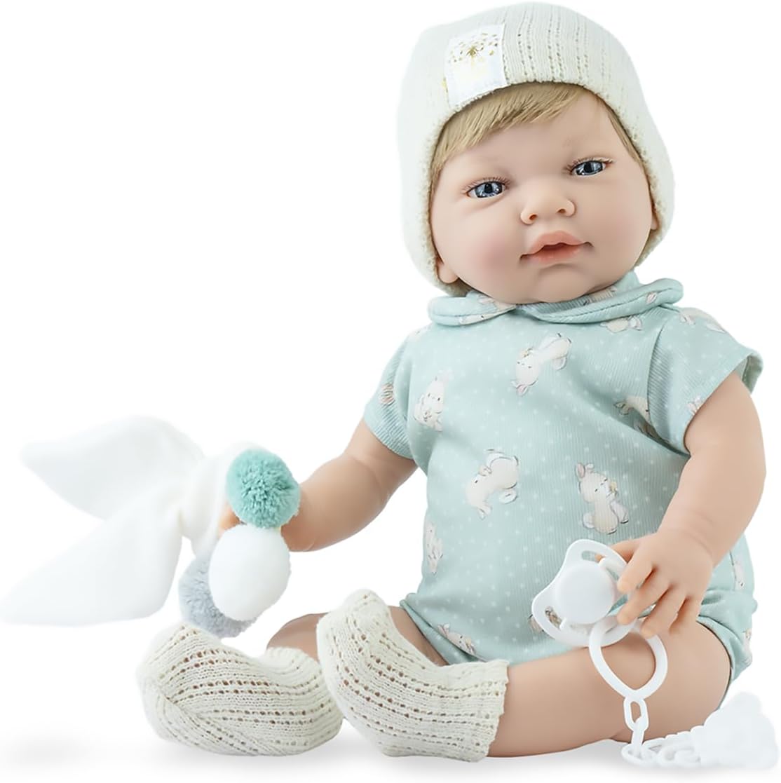 Bambola Sweet Baby Rabbit Verde 42 CM