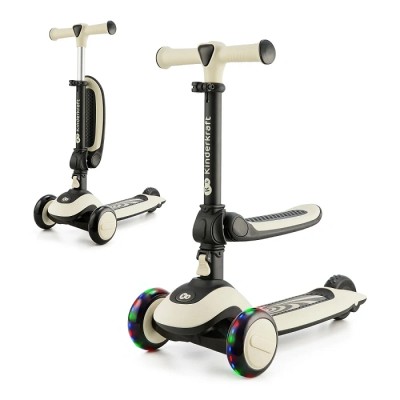 Kinderkraft Monopattino Halley Bianco  Una bicicletta e un monopattino a tre ruote in un unico prodotto.  HALLEY conquisterà no