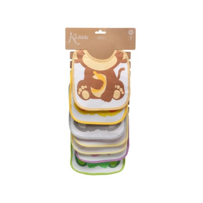 Kiokids Bavaglini c/elastico Animali 7pz