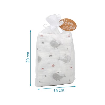 Kiokids Mussola in Bamboo Grigio 1pz