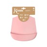 Kiokids Bavaglino in silicone Tinta Unita Rosa