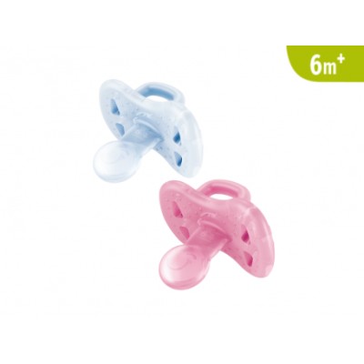 JBimbi Succhietto JOY +6 Mesi - Rosa/Trasparente - 2 pz