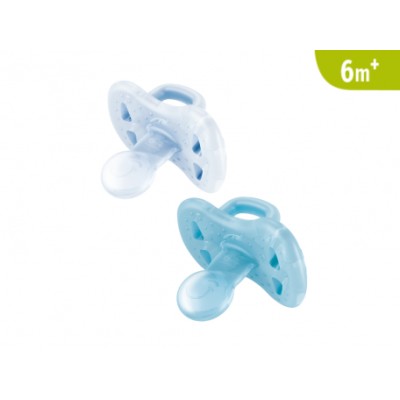 JBimbi Succhietto JOY +6 Mesi - Azzurro/Trasparente - 2 pz