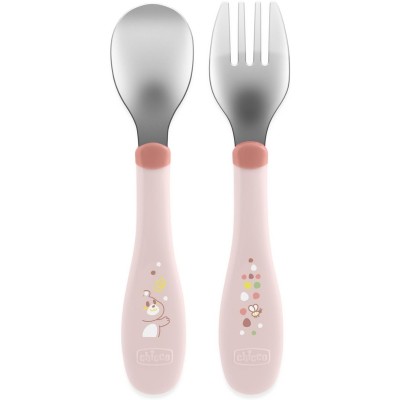 Chicco Posatine Inox +18 Mesi Rosa 16102150