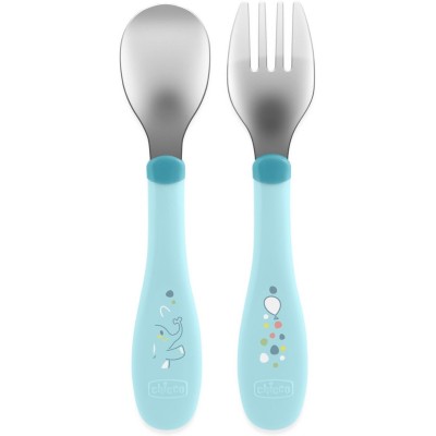 Chicco Posatine Inox +18 Mesi Azzurro 16102250