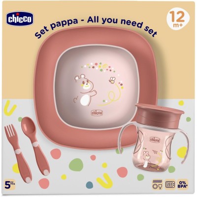 Chicco Set Pappa +12 Mesi Rosa 16201150
