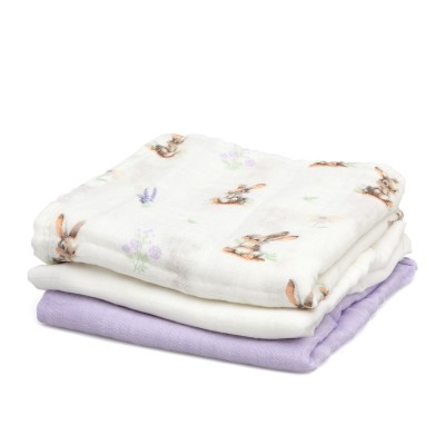 Kiokids Mussolina in Bambù 3pz - Lavanda
