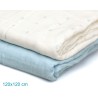 Kiokids Mussola in Bambù 2pz - Azzurro/Bianco