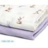Kiokids Mussola in Bambù 2pz - Lavanda/Bianco