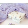 Kiokids Mussola in Bambù 2pz - Lavanda/Bianco