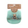 Kiokids Bavaglino in silicone Orso Salvia