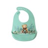 Kiokids Bavaglino in silicone Orso Salvia