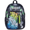 Seven Zaino Scuola Dual Detach, Nero Verde, Doppio Scomparto da 32 L - 102523