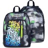 Seven Zaino Scuola Dual Detach, Nero Verde, Doppio Scomparto da 32 L - 102523