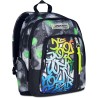 Seven Zaino Scuola Dual Detach, Nero Verde, Doppio Scomparto da 32 L - 102523