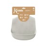 Kiokids Bavaglino in silicone Tinta Unita Grigio
