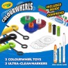 ColourWhirls, la Trottola dei Colori, Set con 3 Trottole, Colori Assortiti