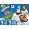 ColourWhirls, la Trottola dei Colori, Set con 3 Trottole, Colori Assortiti