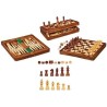 Scacchi Dama Backgammon Legno Pieghevole