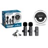 2 Microfoni Wireless Lavalier con Ring Light