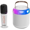 Cassa Acustica Wireless Con Microfono Senza Filo E Luci RGB