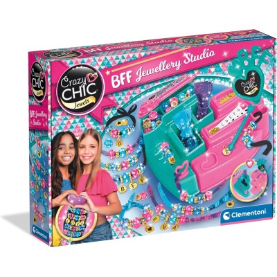 Clementoni Crazy Chic - BFF Jewellery Studio, Kit Per La Creazione Di Gioielli