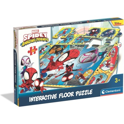 Clementoni - Puzzle Interattivo Da Pavimento Marvel Spidey And His Amazing Friends