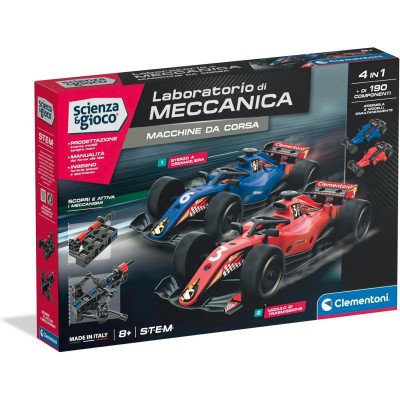 Clementoni Scienza&Gioco Laboratorio Di Meccanica - Macchine Da Corsa 2 In 1