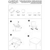 ARDITEX - Set Tavolo e 2 Sedie in Legno STITCH - WD16657