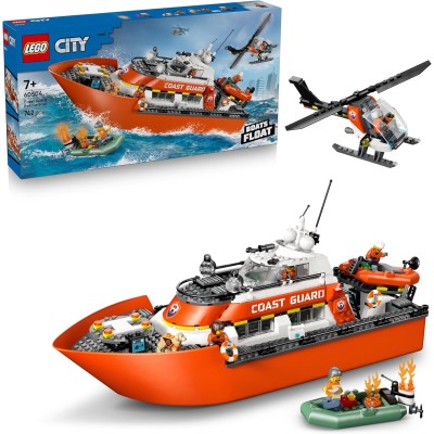 LEGO City Motoscafo di Soccorso ed Elicottero della Guardia Costiera - 60504