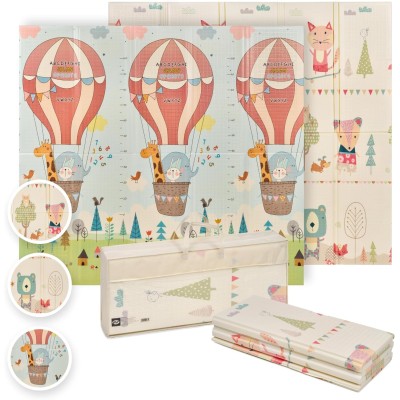 Tappetino da Gioco per Bambini MS Fancy – 180 x 200 cm, Fronte-Retro, Super Imbottito, Pieghevole con Borsa per il Trasporto