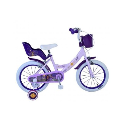 Bicicletta Disney Wish 16 Pollici per Bambine in Viola con Freni a Mano