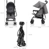 Kinderkraft TIK Passeggino Leggero e Compatto Grigio