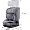 Seggiolino Auto Sicuro Kinderkraft ONETO3 I-SIZE Grigio