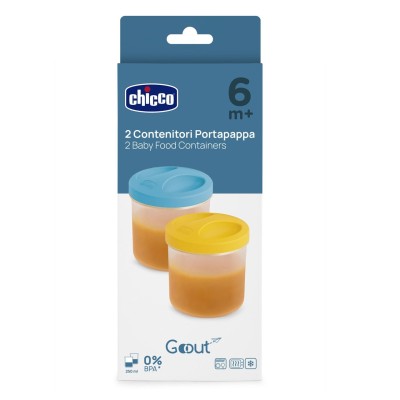 Contenitori Porta Pappa Chicco da 250 ml - Confezione da 2