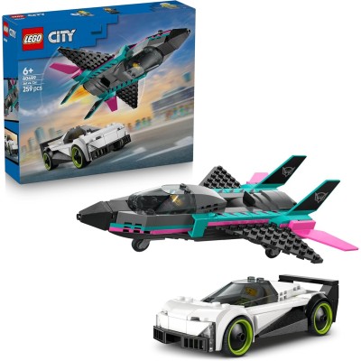 LEGO City Jet vs. Car 60489 - Set di Costruzione per Bambini