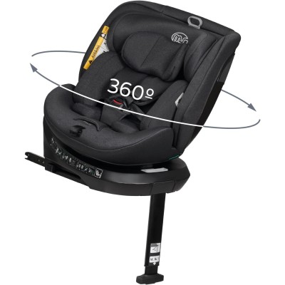 Seggiolino Auto Denver Girevole 360° i-Size 40-150 cm Grigio Scuro