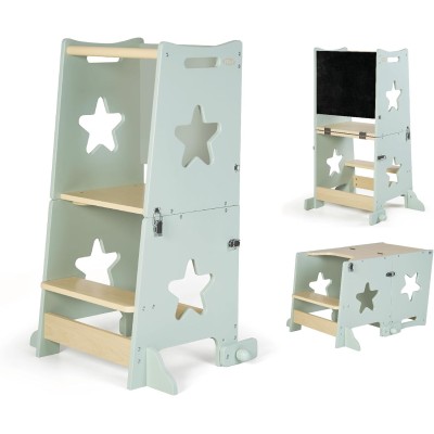 Torre di Apprendimento Montessori 3 in 1 Verde MS Innovaciones