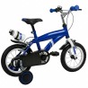 Bici Beraud Sfera Blu 12 Pollici con Freni e Rotelle Stabilizzatrici