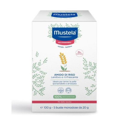 Mustela Amido di Riso 100g - 5 Bustine Monodose da 20g
